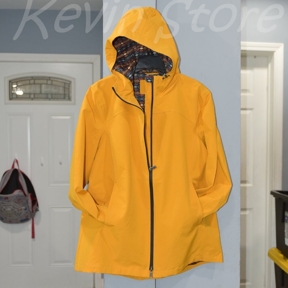 Pendleton Yellow Hooded Trench Coat - Picture 2 of 9
